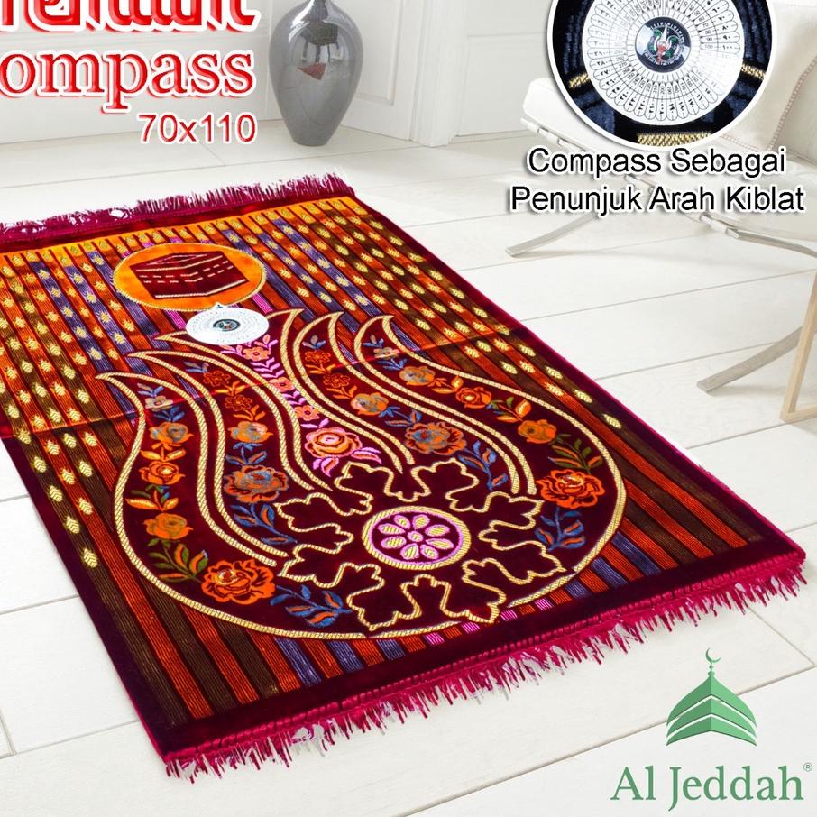 Sajadah Turkey Premium + Compass AL-JEDDAH / Sejadah Turki Kompas AL JEDDAH ORIGINAL