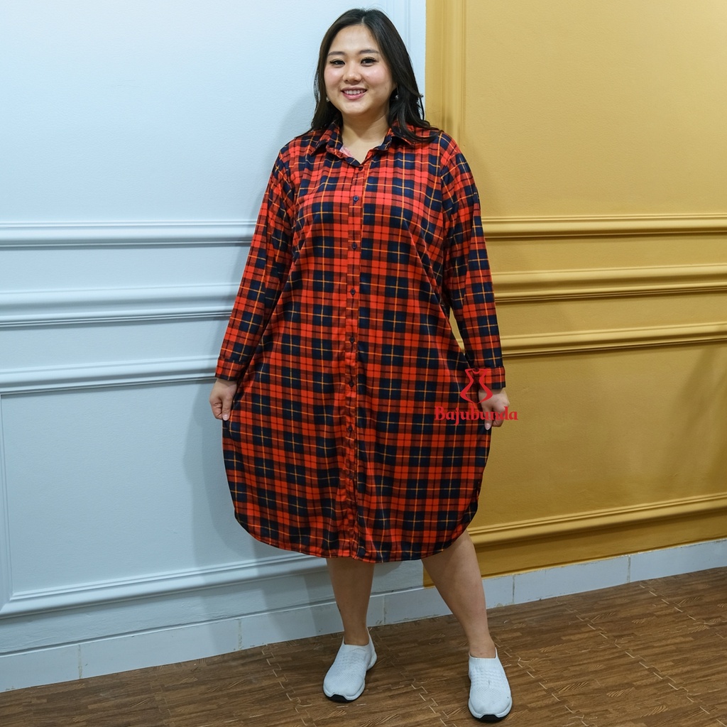 LD 130 Tunik Jumbo Big Size Kemeja Oversize Wanita LONGCO BAJUBUNDA