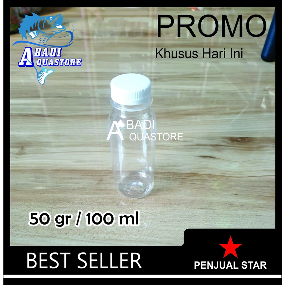 Botol Plastik 100 ml - Botol Repack 50 gram - Botol Kemasan - Botol Repack -  Botol Kosong
