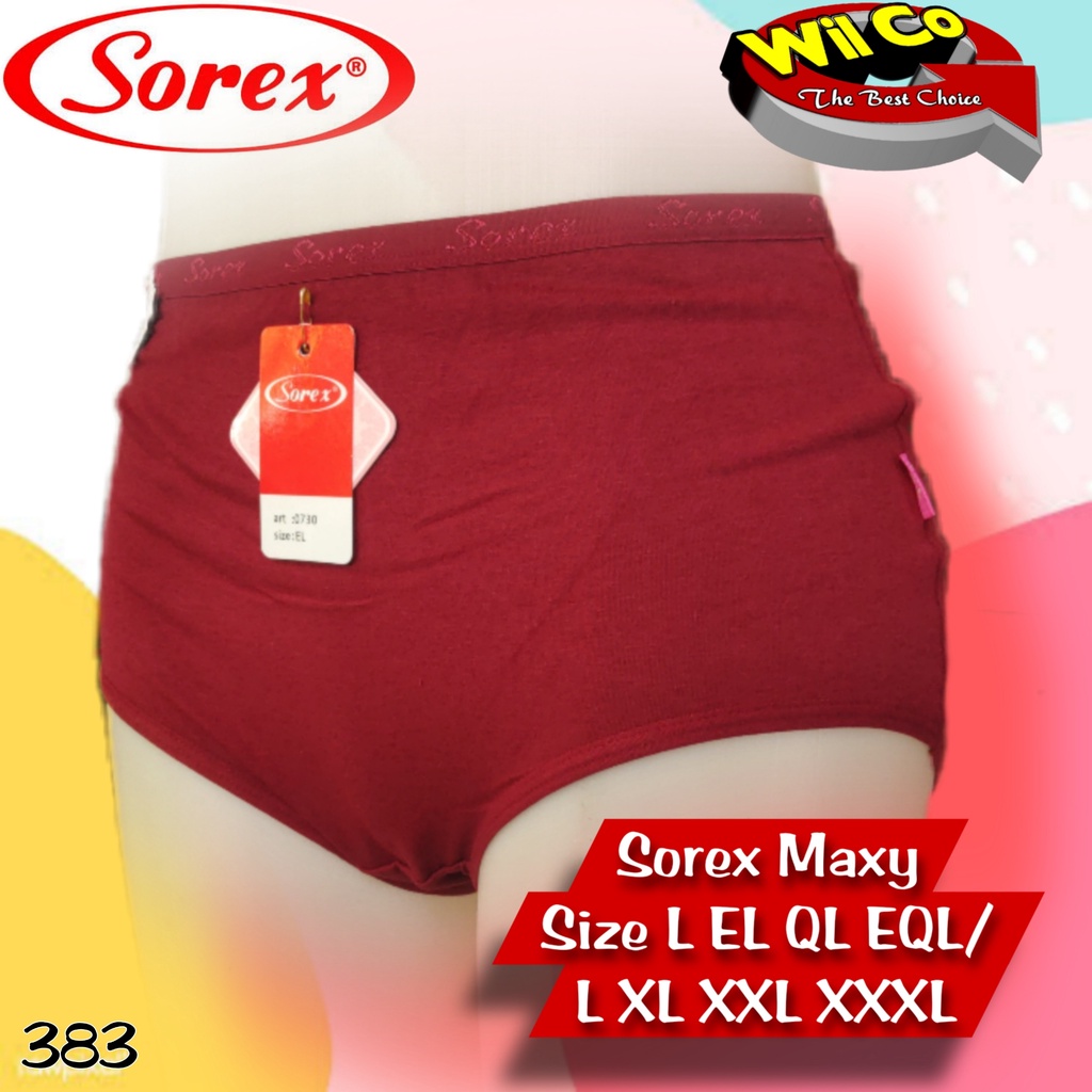 K383 - (Harga Per 1 Potong) CELANA DALAM WANITA JUMBO PAKAIAN WANITA PAKAIAN DALAM SOREX SIZE L - EQL