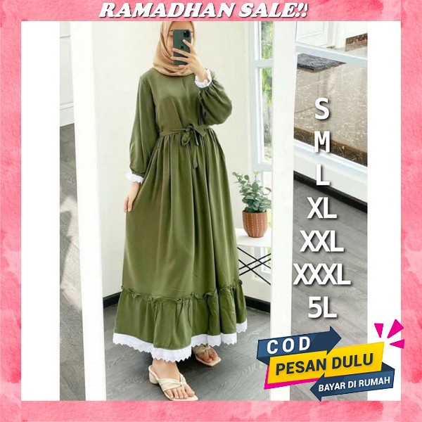 Rina Busana - Cod - Gamis Abaya Turki Mewah Model Terbaru - Abaya Hitam Bordir Mewah - Gamis Abaya T