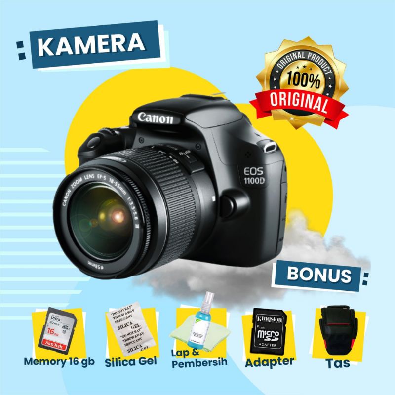 KAMERA CANON 1100D kit Second Bekas Garansi bukan Camera CANON 1200D 600D 1300D 100D 1000D 450D