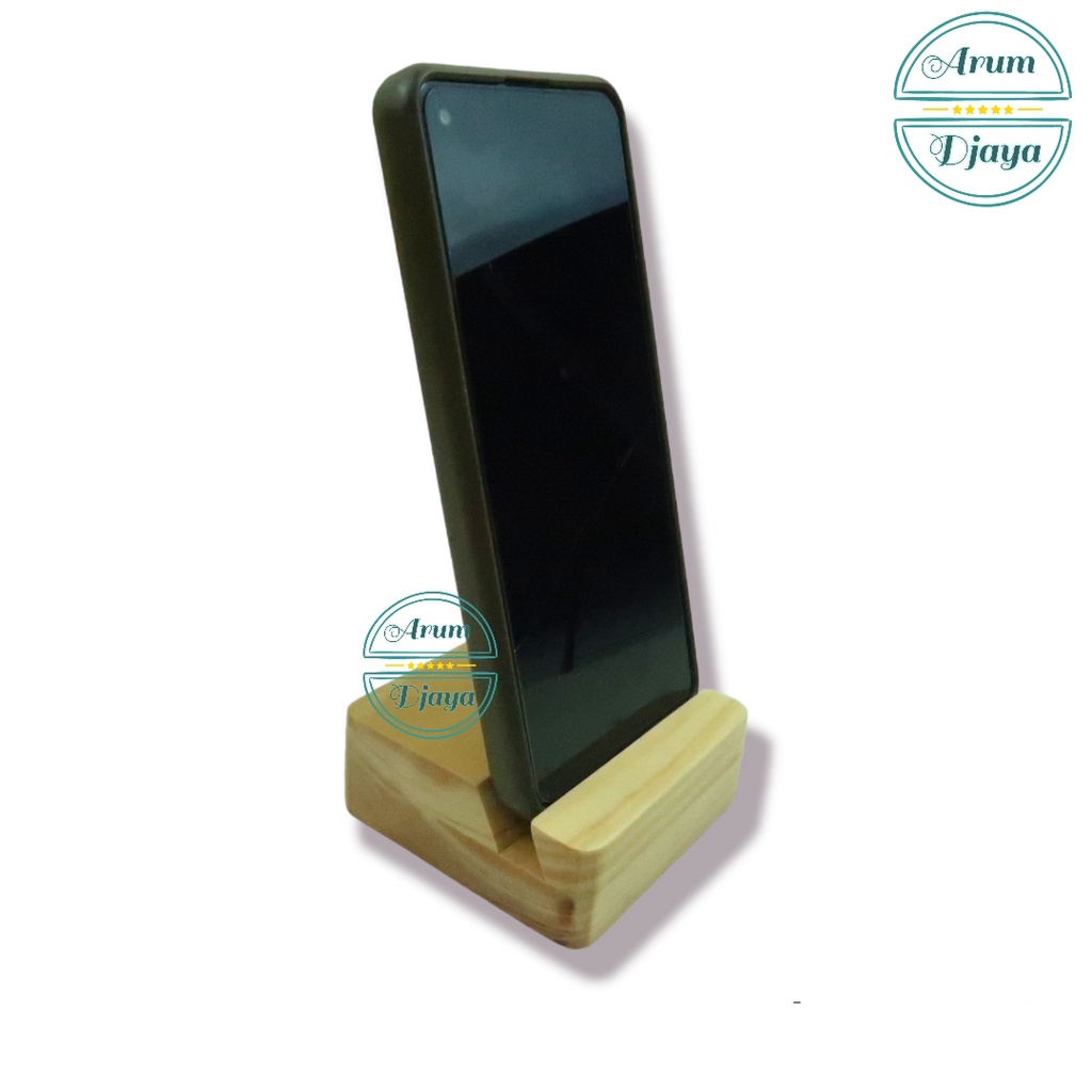 Stand Hp Kayu Stand Hp Display Hp Kayu Tempat Pajangan Hp Dudukan Hp Hp Holder Wooden Handphone Holder