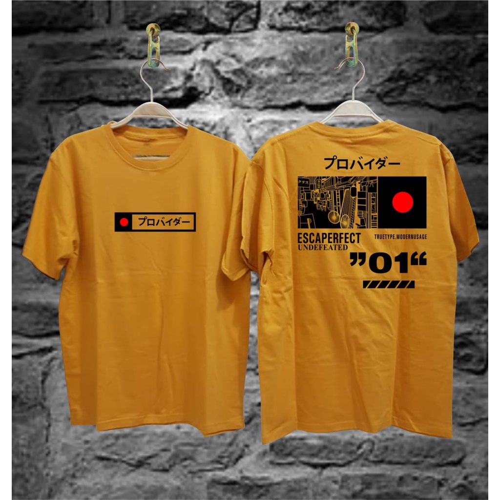 AJU KAOS BENDERA JEPANG // KAOS DISTRO ESCAPERFECT BLACK // KAOS BENDERA JEPANG TERBARU // KAOS PRIA