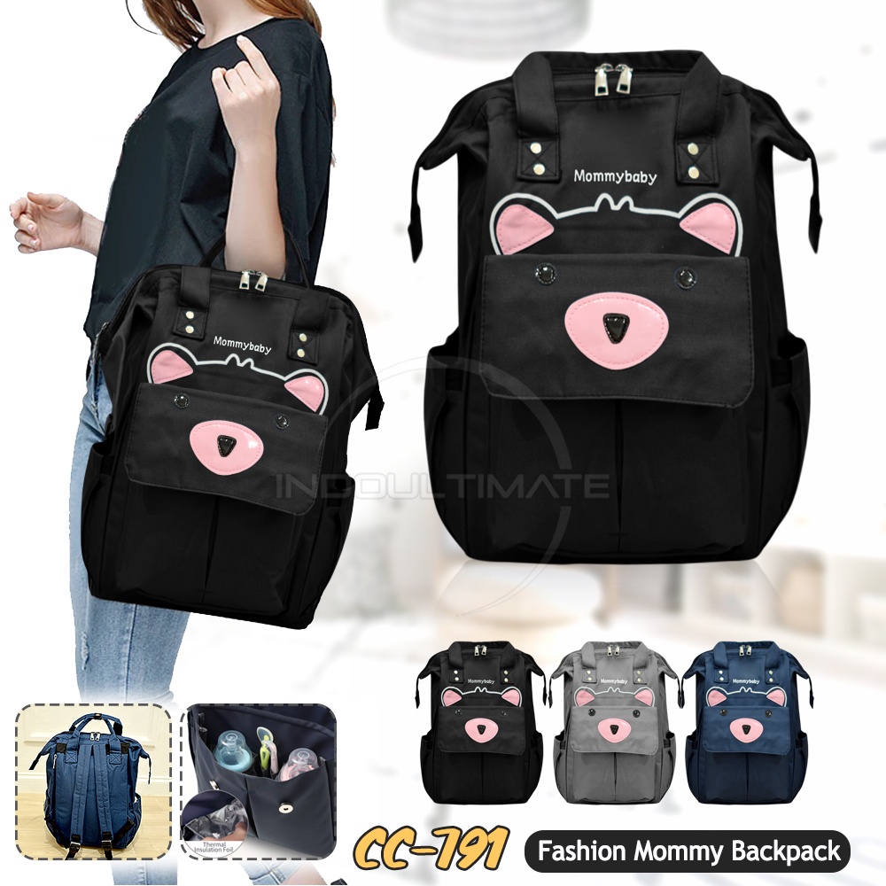 Tas Bayi Ransel Besar BABY LEON Tas Popok Bayi CC-791 Tas Botol Susu Mommy Bag Tas Perlengkapan Bayi