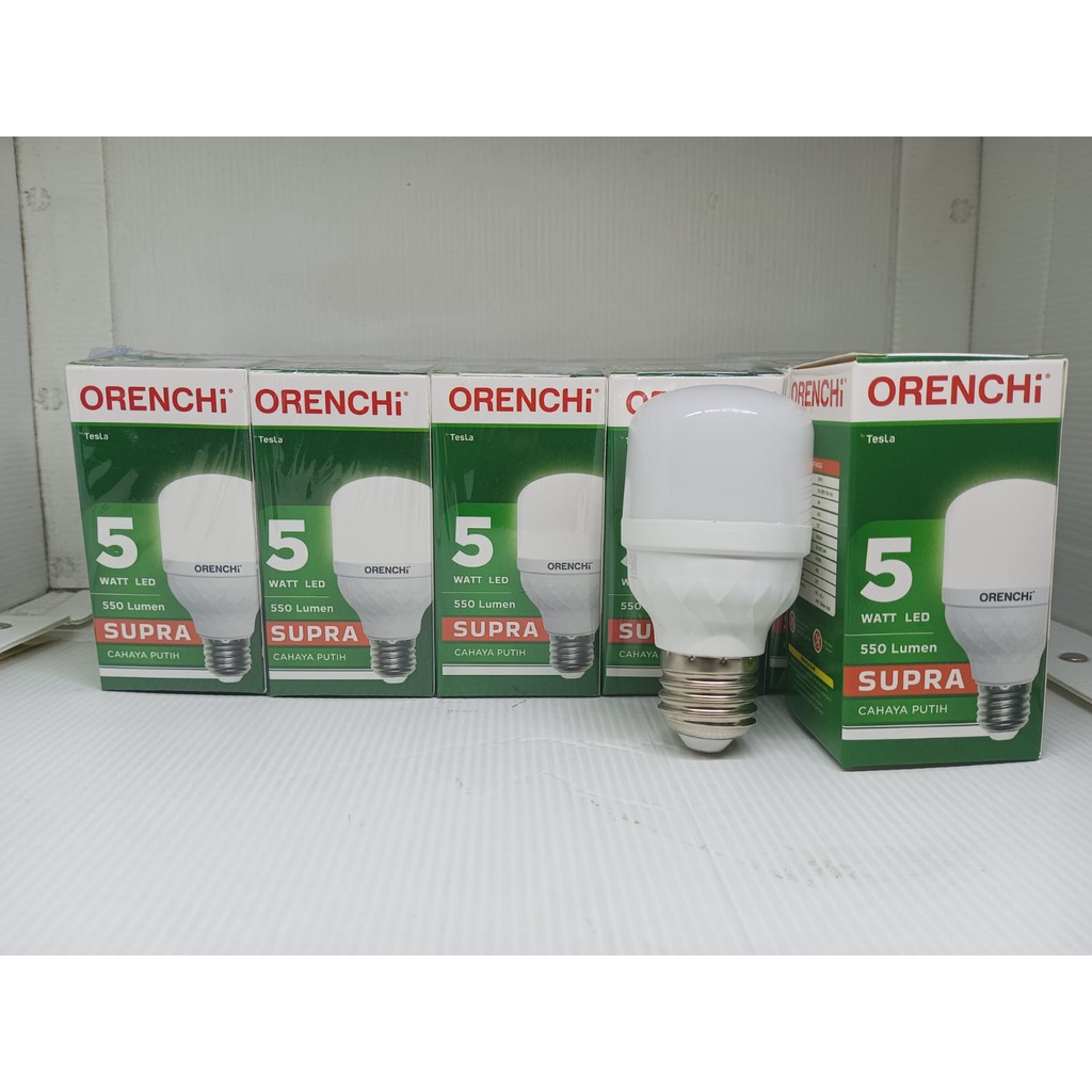 Lampu LED Orenchi Supra 5 Watt Cahaya Putih / Lampu Supra 5Watt SNI