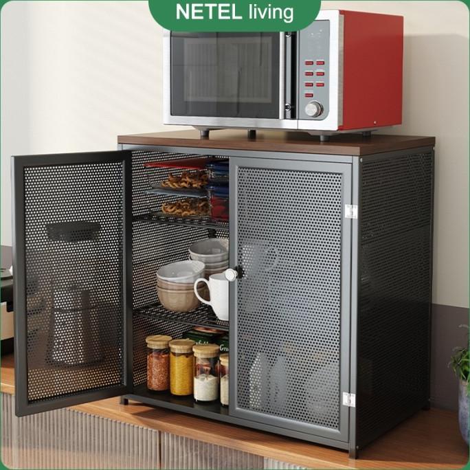 Netel Lemari Piring Minimalis Rak Dapur Serbaguna Rak Bumbu Dapur [Cod]