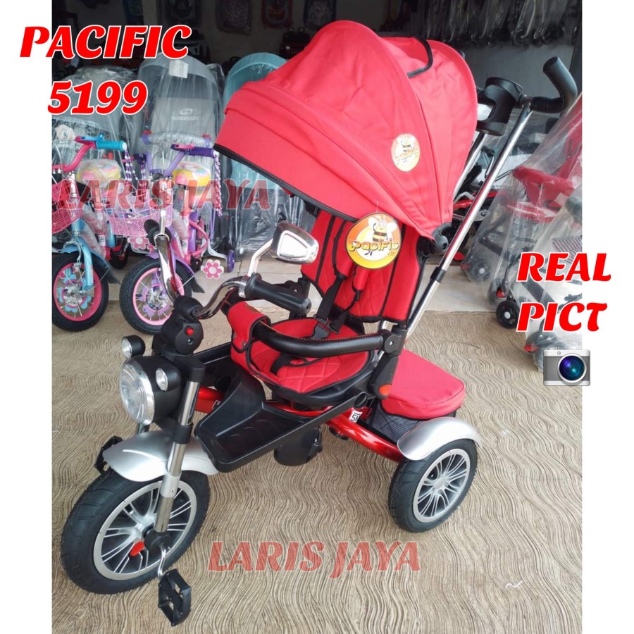 BONUS BELL  Sepeda roda tiga pacific tricycle 5199 sepeda stroller pacific 5199 terbaru SEPEDA RODA 