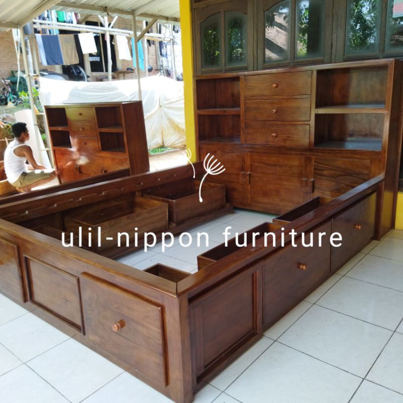 tempat tidur minimalis jati jepara