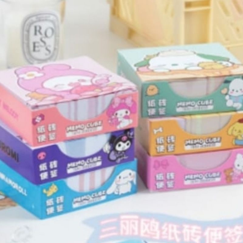 

CL Memo sobek mini 8x8cm Kitty Melody Po Korumi Pom Cinamoroll jelly RB9