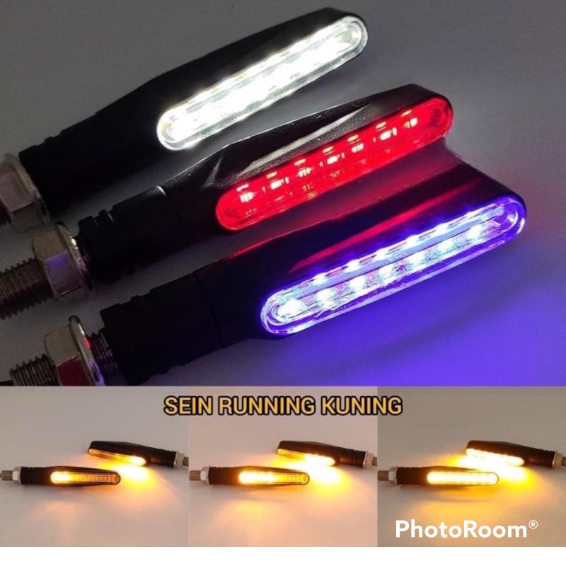 SEIN RUNNING LAMPU SEN RUNNING LED LIDI 2 MODE UNIVERSAL SEMUA MOTOR BISA