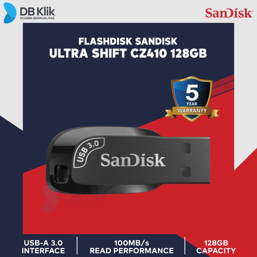Flashdisk SanDisk Ultra Shift CZ410 128GB USB 3.0 (SDCZ410-128G-G46)