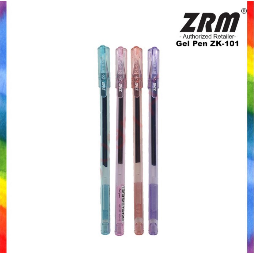 

ZRM Gel Pen Hitam / Pulpen / Pen 0.5mm 12pcs ZK-101