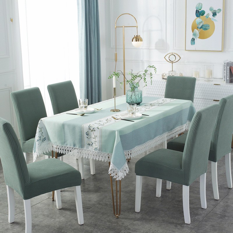 Nordic Table Cloth / Taplak Meja Makan Velvet Anti Panas Renda Tebal - Nordic SET