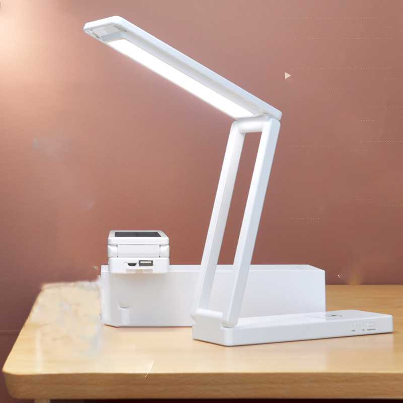 (BISA COD) FTIHSHP SUOLIANG Lampu Meja Belajar Rechargeable Foldable 3 Color 8W - SL-947