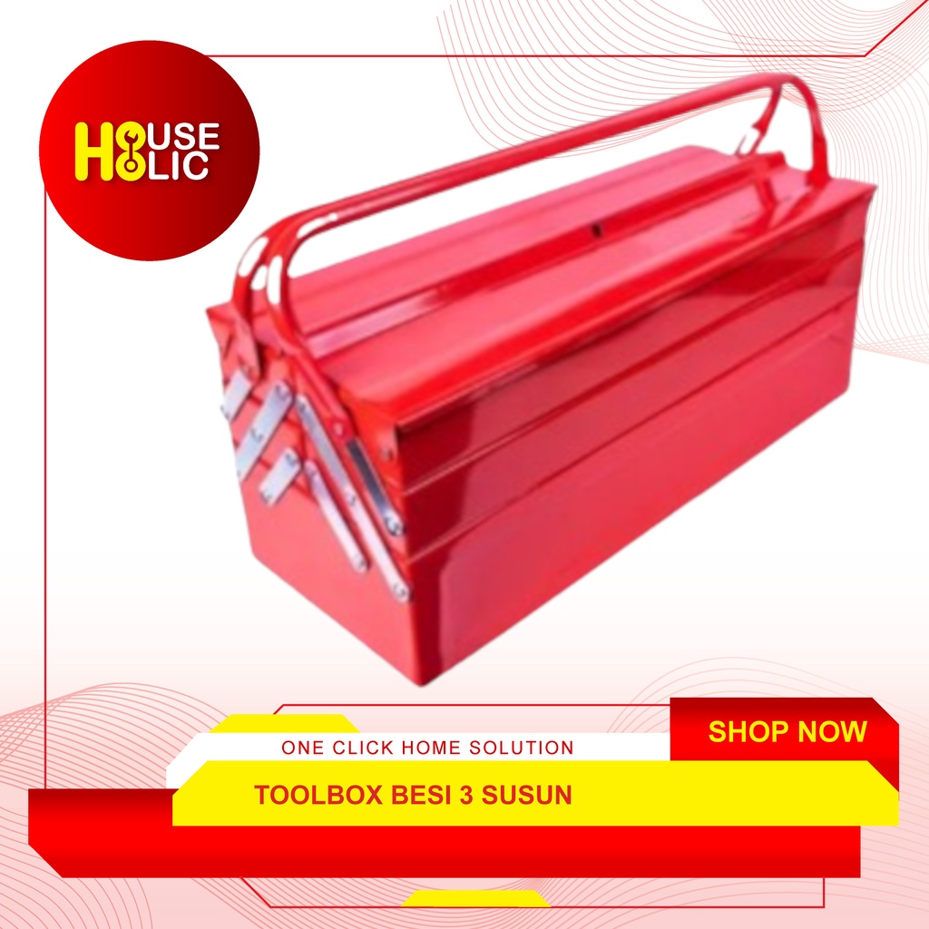 KENMASTER Toolbox 3 Susun / Tool Box Besi / Tool Kit Kotak Perkakas