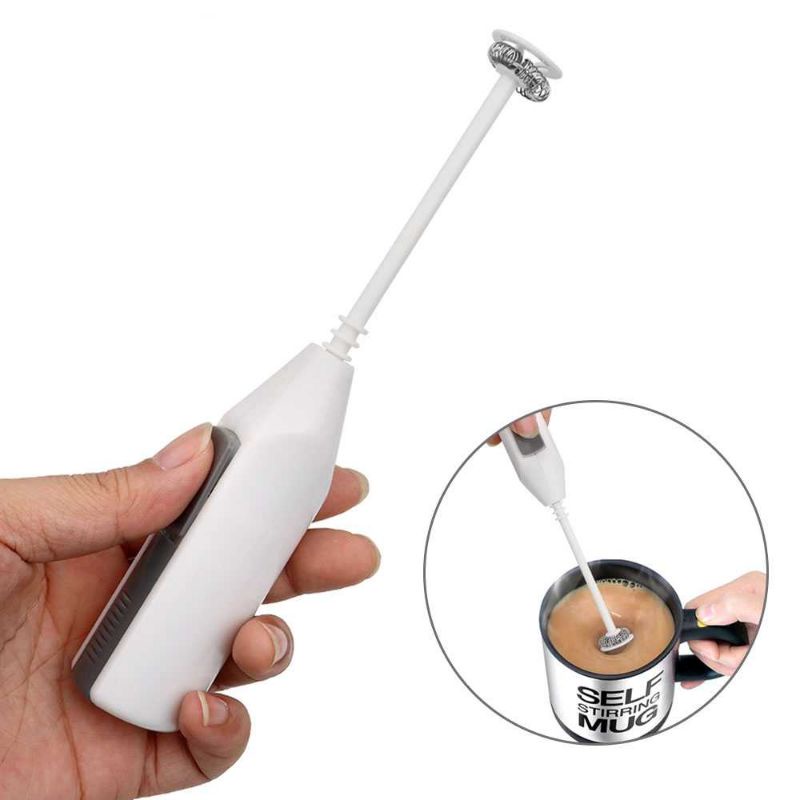 Pengocok Telur Adonan Kue Kopi Susu Elektrik Baterai Hand Mixer