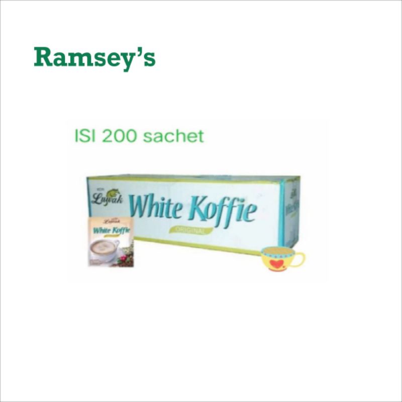 

TERMURAH!! Luwak white koffie 1 dus isi 200 sachet