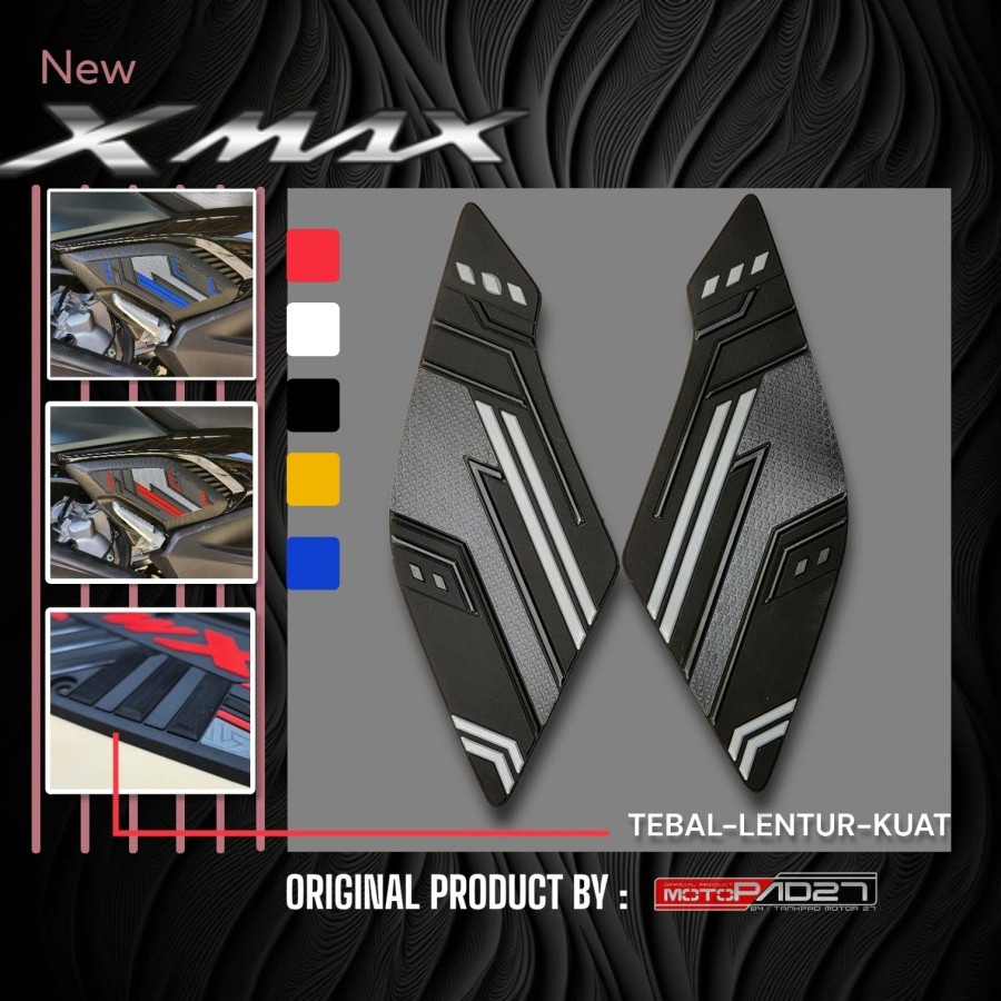 Motopad27 Stiker rubber protector footstep Yamaha Xmax New 2023