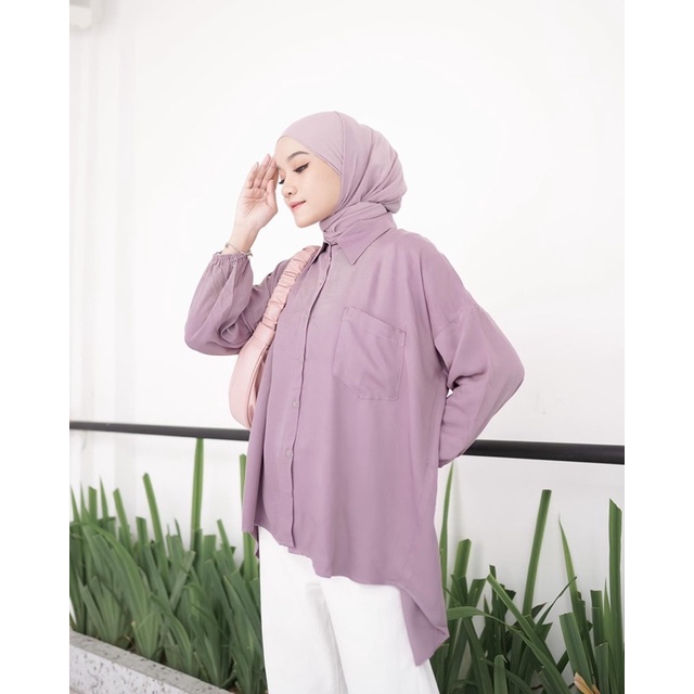 KEMEJA RAYON OVERSIZE // HANNA KEMEJA FULL KANCING