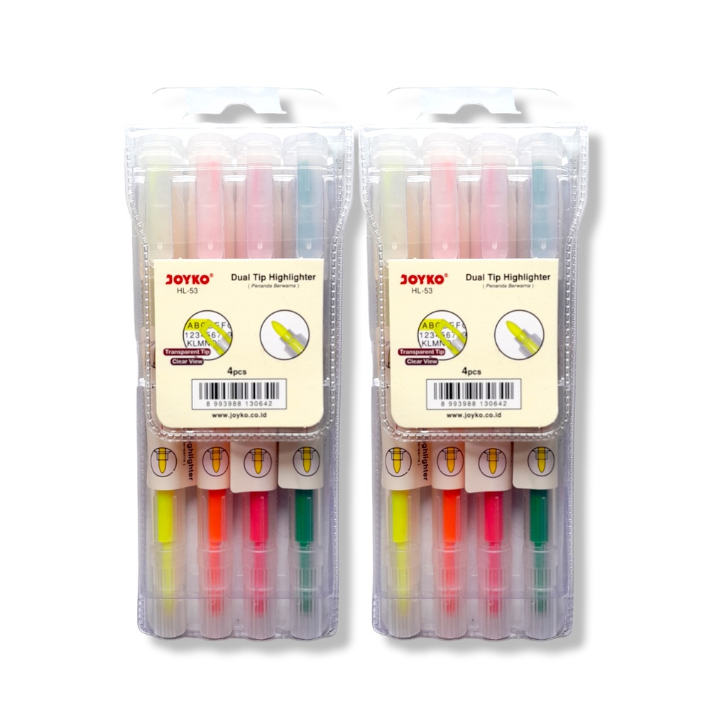 

JOYKO Dual Tip Highlighter Penanda Berwarna HL-53 - SET