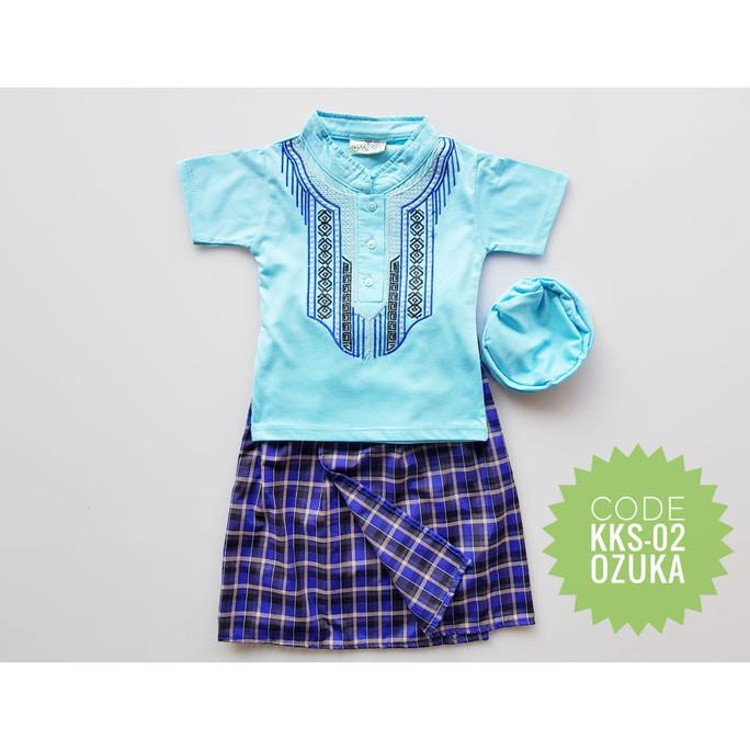 Sarung Instan Koko Free Peci Baju Anak Bayi Muslim Besar 1-2 Tahun