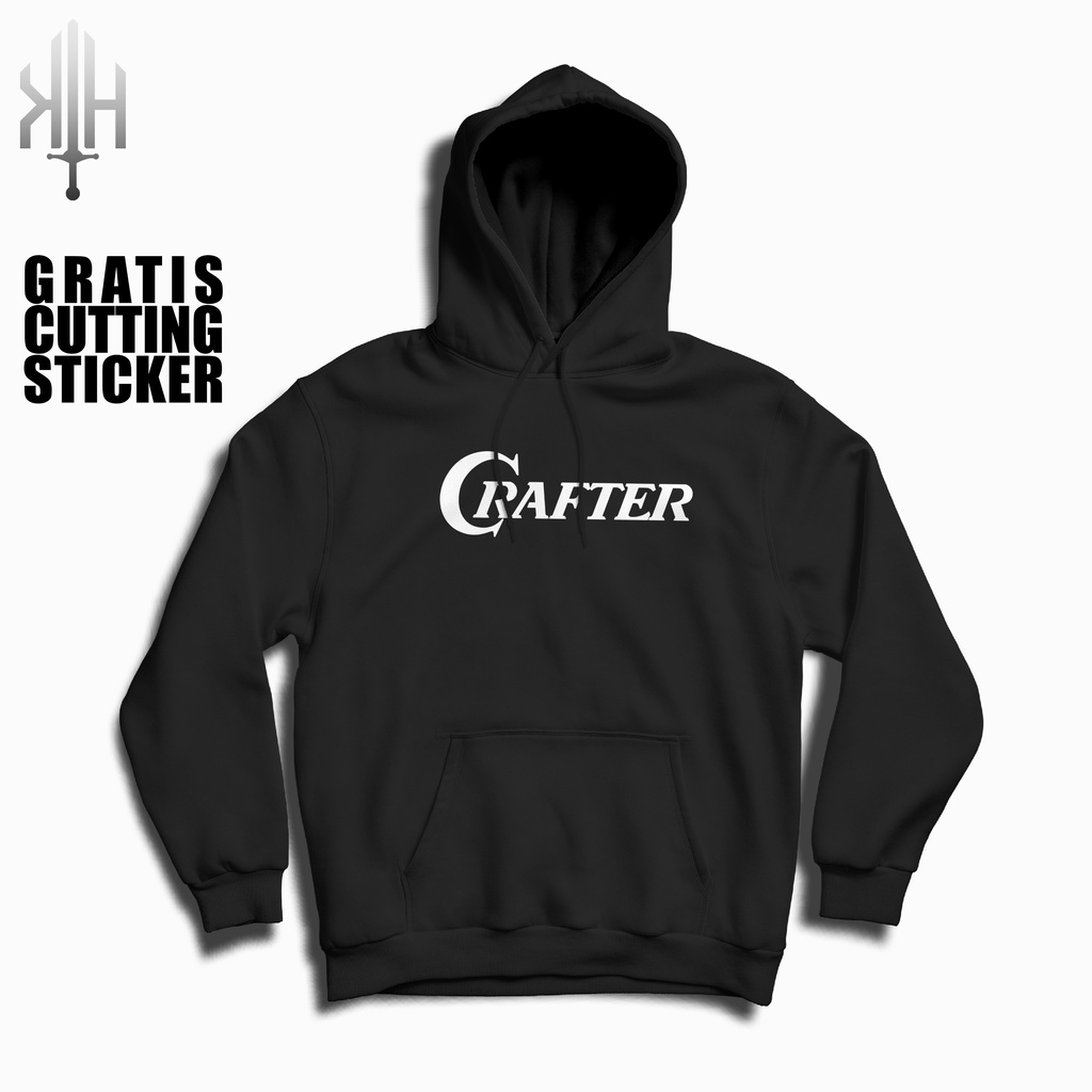 Hoodie Crafter Guitar Logo-Sweater Pria-Sweater Wanita