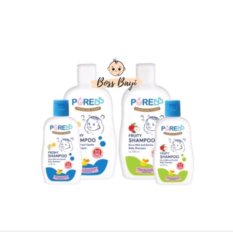 PURE BABY - PureBB Shampoo | PureBB Wash / Sampo - Sabun Mandi Bayi Freshy | Fruity 230ml