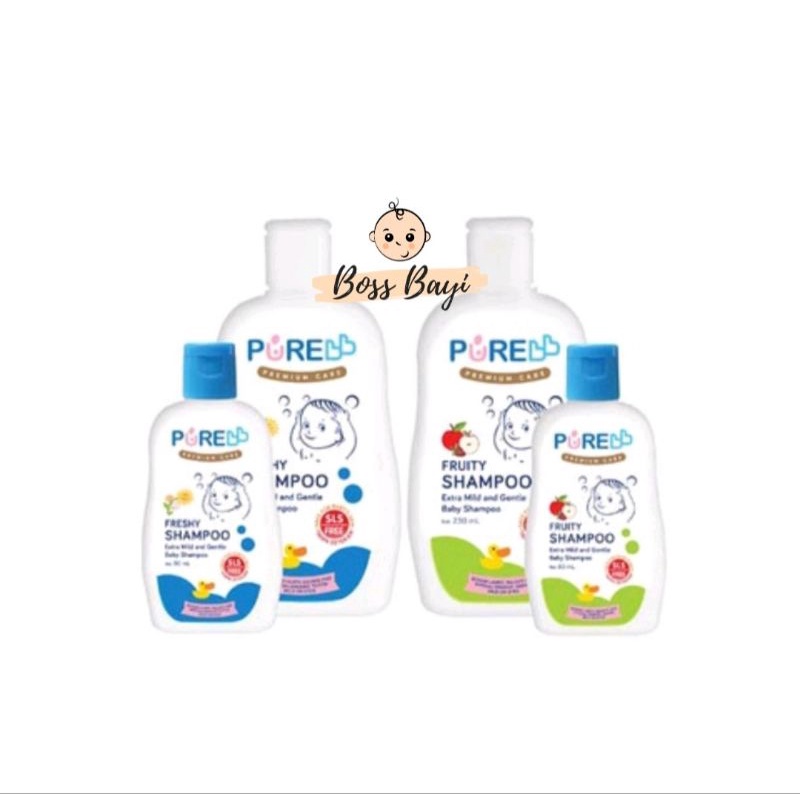 PURE BABY - PureBB Shampoo | PureBB Wash / Sampo - Sabun Mandi Bayi Freshy | Fruity 230ml