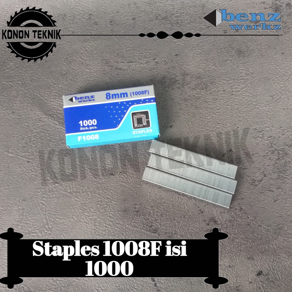 

Isi staples tembak angin 1008F Benz Werkz Staples 1008F 1000Pcs / Isi staples tembak angin 1008F Benz Werkz Staples 1008F 1000Pcs