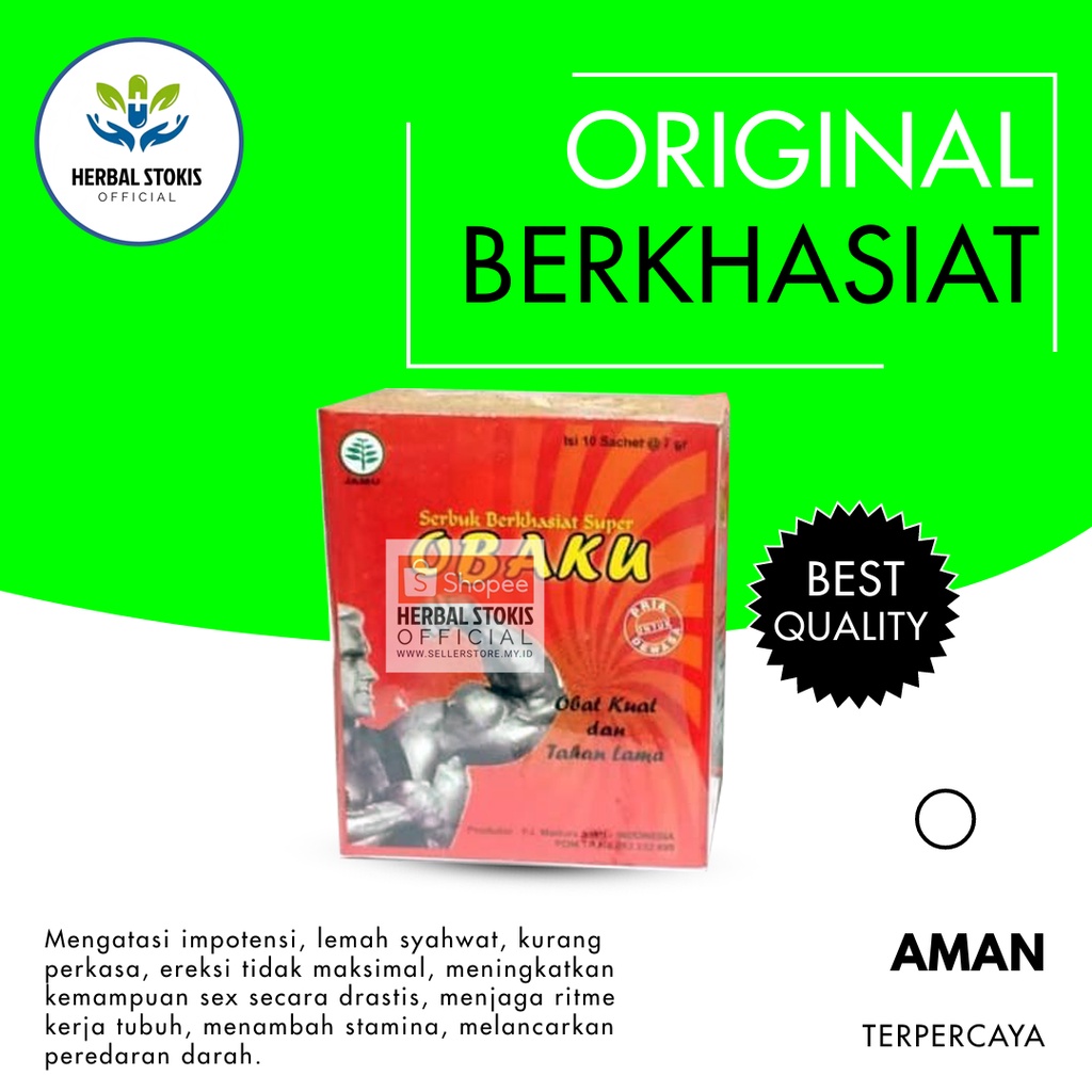 Serbuk Obaku Asli Original Jamu (Kuat) Herbal Alami Stamina Vitalitas Kesehatan Pria