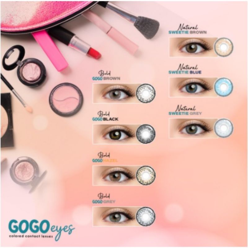 Paket Softlens Gogo Normal Dia 14,5mm + Air Softlens Pure n Soft / Nice Look 60ml + Pinset + Lenscase / Softlens Omega EyeCare