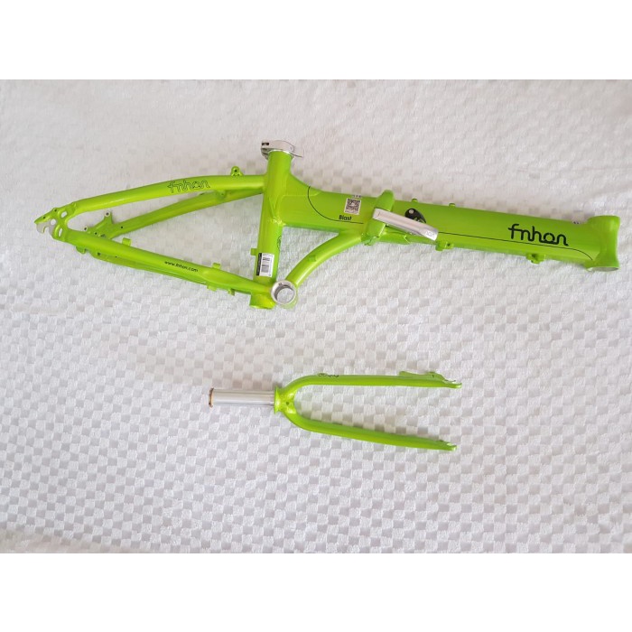 Frame Fork plus Handlepost Fnhon Blast Discbrake Warna Hijau Green