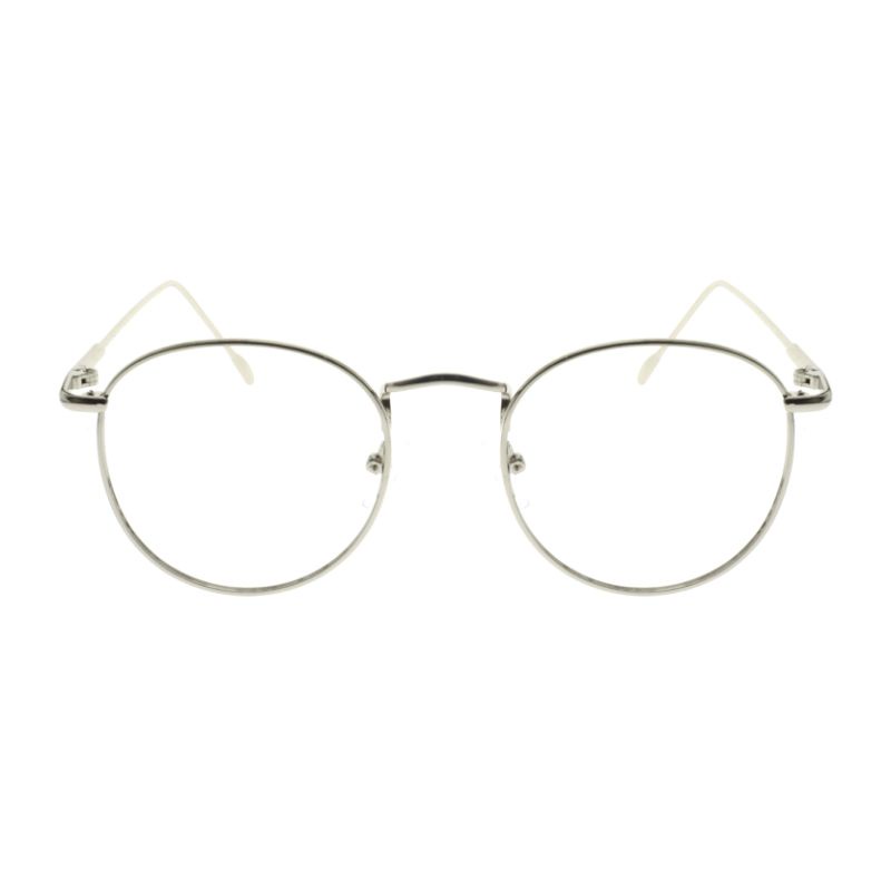 zonakacamata - Frame kacamata Pria/Wanita Round Vintage 8213 Silver