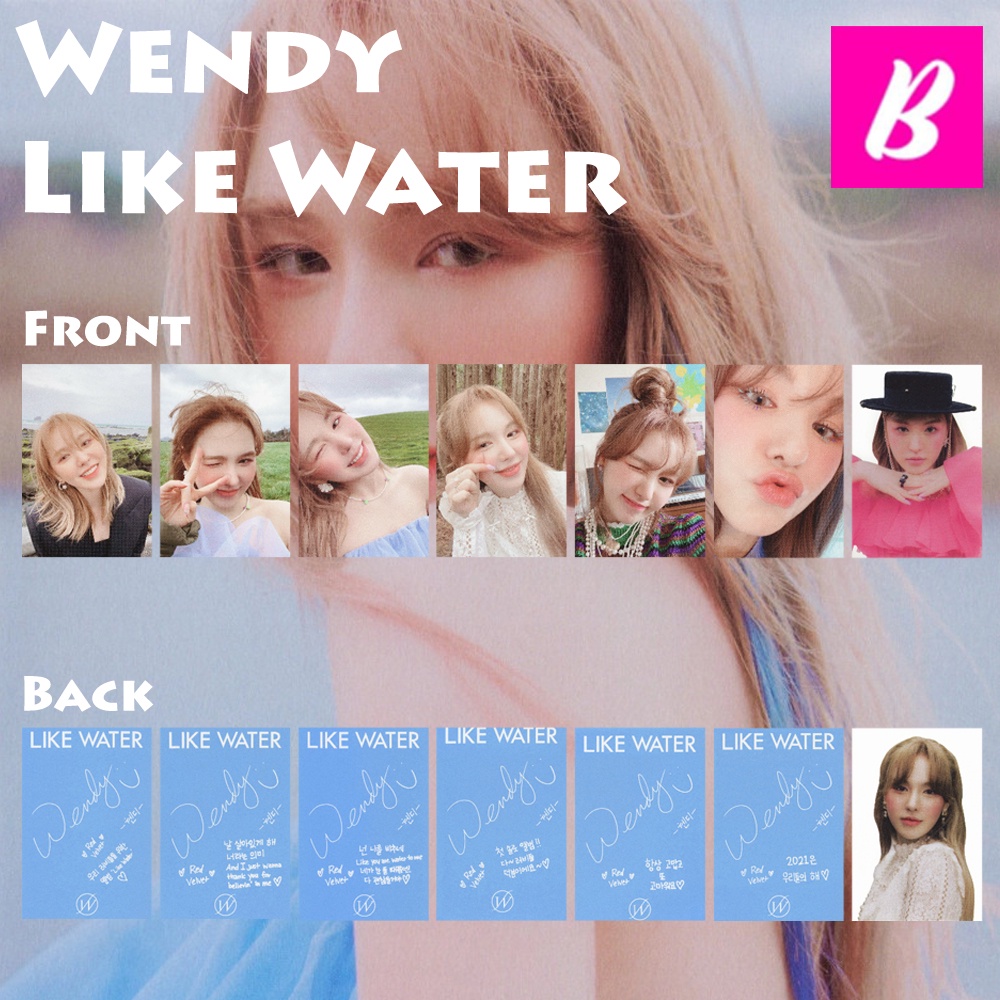 WENDY RED VELVET LIKE WATER ALBUM PHOTOCARD UNOFFICIAL