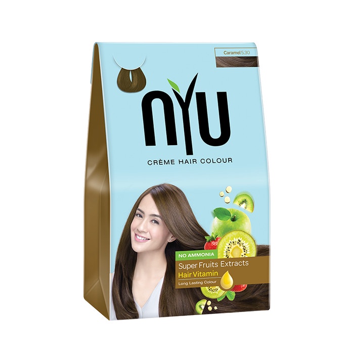 NYU Creme Hair Color CARAMEL - Cat Rambut COKLAT MUDA