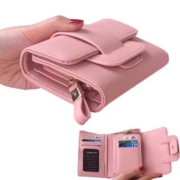 TASBLUE Dompet Lipat Wanita Dompet Mini Gadis Fashion Korea 6018 Dompet Lipat Saku Gadis Dompet Kulit Dompet Fashion Wanita Impor