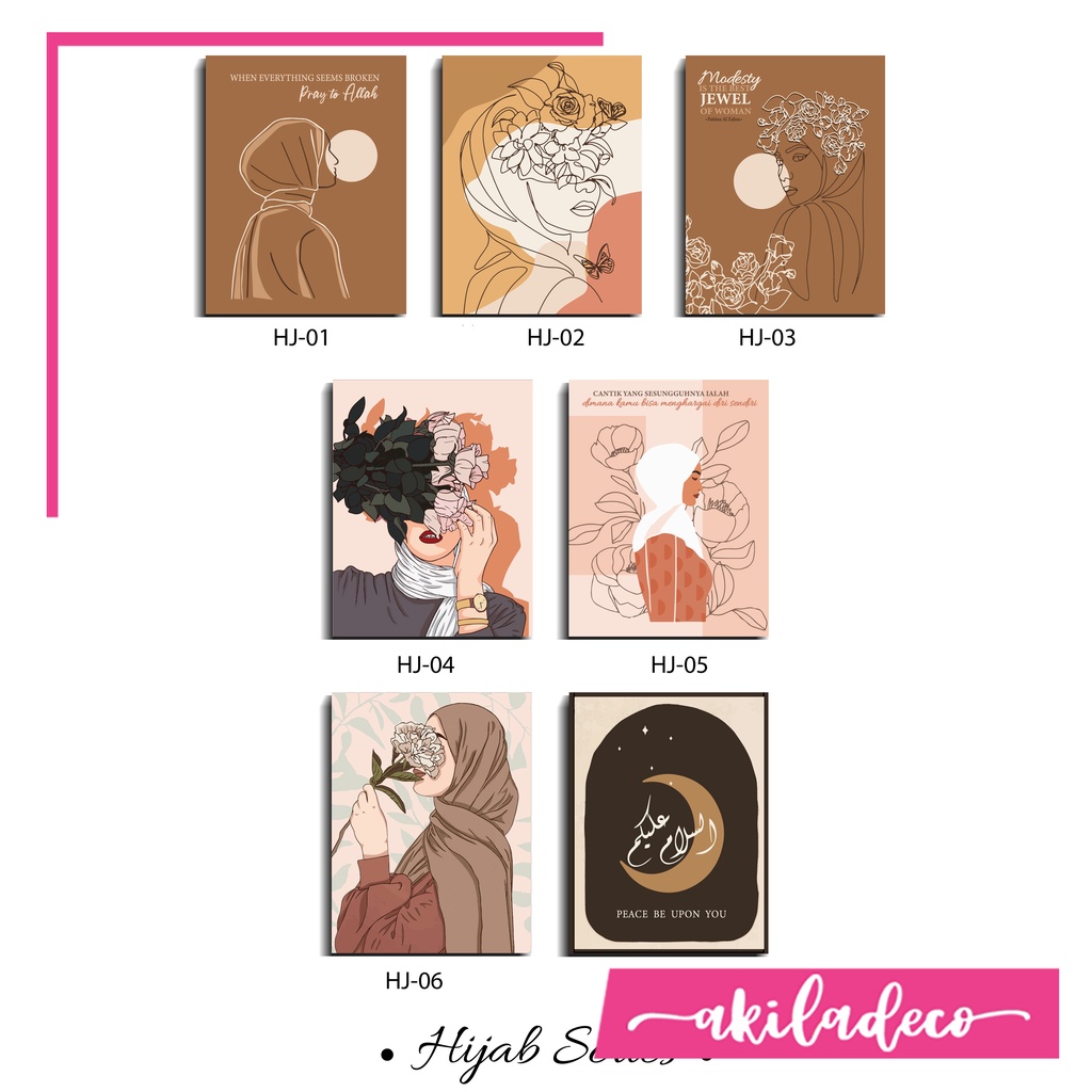 [ Hiasan dinding ] WALLDECOR aesthetic kamar hijab Dekorasi kamar islami Poster aesthetic hiasan ruang tamu