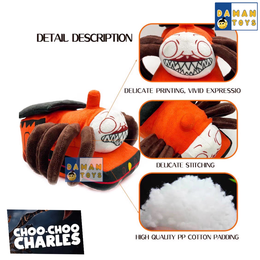 Mainan Roblox Choo Choo Charles Plush Boneka Chocho Kereta Api Laba Laba