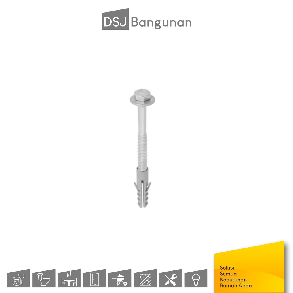 Dekkson Baut Breket & Fisher BF 3/8X4" (5Pcs) (38/57Mm) Galv