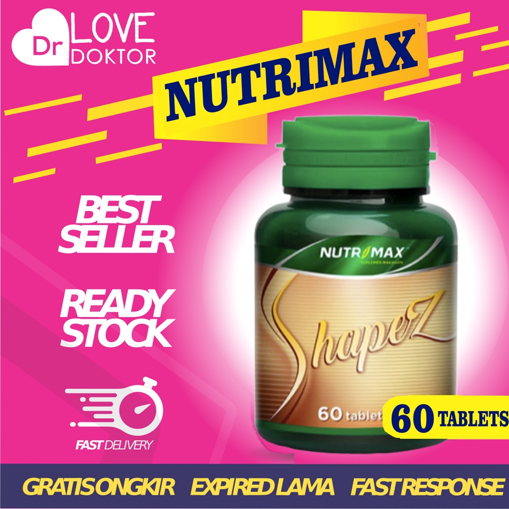 NUTRIMAX SHAPEZ SLIM FAST OBAT VITAMIN PELANGSING DETOX PENURUN BERAT BADAN PERUT LANGSING 60 TABLET