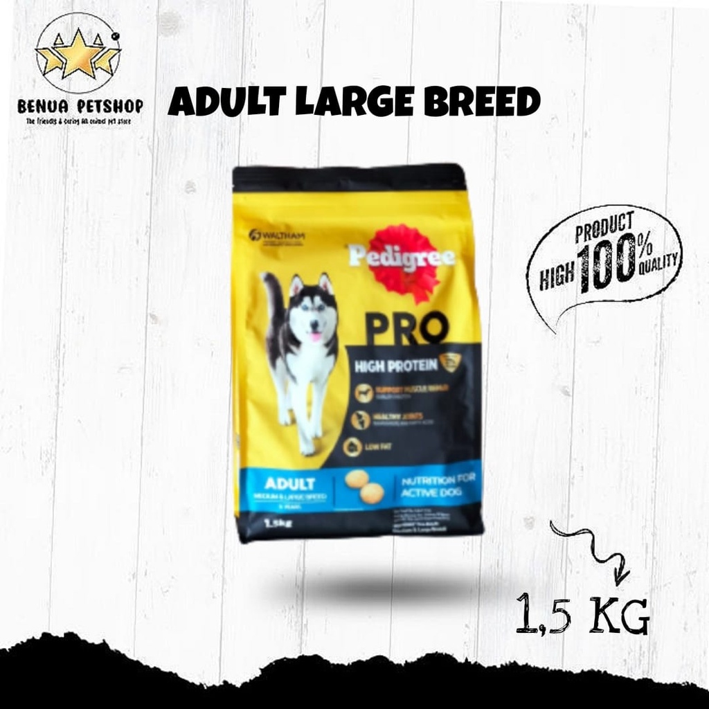 PEDIGREE PRO HIGH PROTEIN PREMIUM DOGFOOD ALL VARIAN - (1,3-1,5 KG)