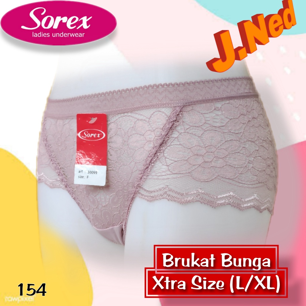 J154 CD WANITA SOREX BRUKAT TRANSPARAN FREE SIZE BESAR SETARA XL