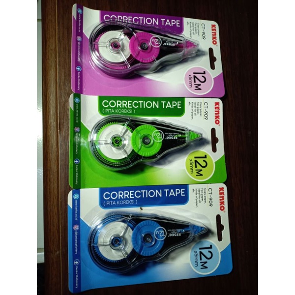 

Correctiontape/CT/Tipe-Xkertas/eceran/CTkenko12M/CT-909/pitakoreksi