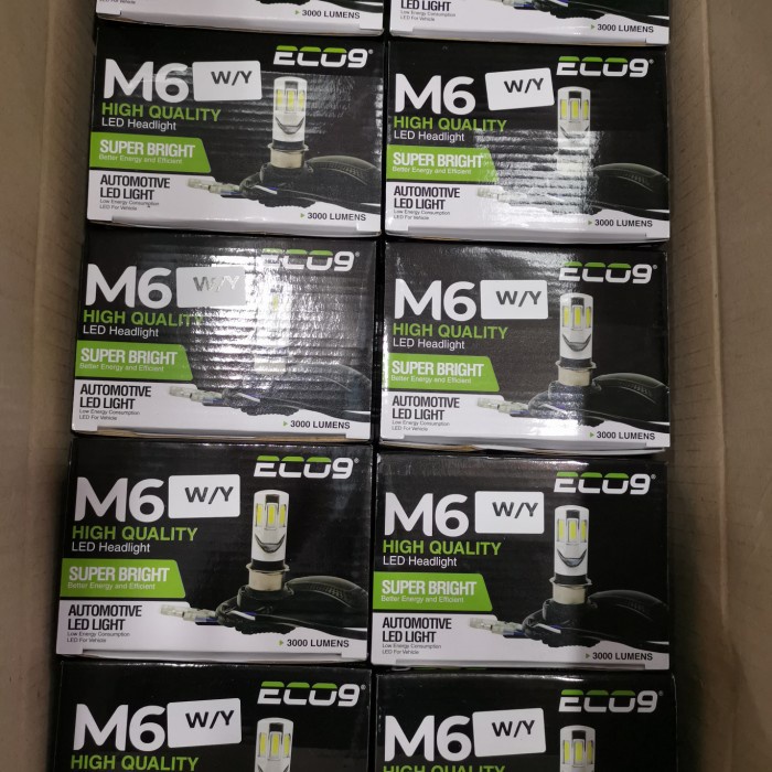 LAMPU ECO 9 LUMINOS M6 H4 H6 H7 PUTIH KUNING