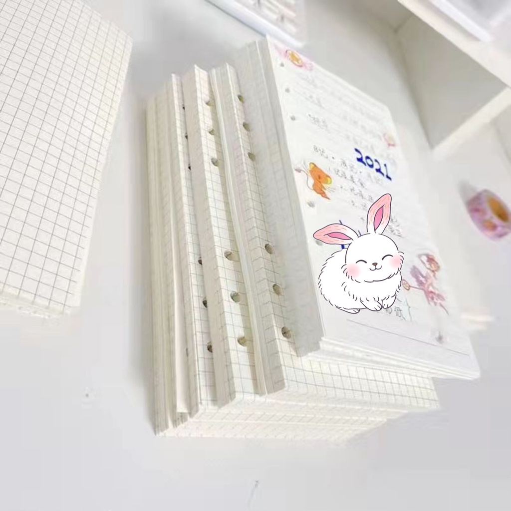 

KAWA Binder Note A6 100 lembar Lucu Karakter Character Daily Planner Aesthetic Estetik Refill