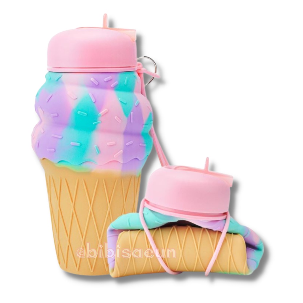 Botol Minum Anak Lipat BPA Free Silikon Lucu ala Smiggle 500ml