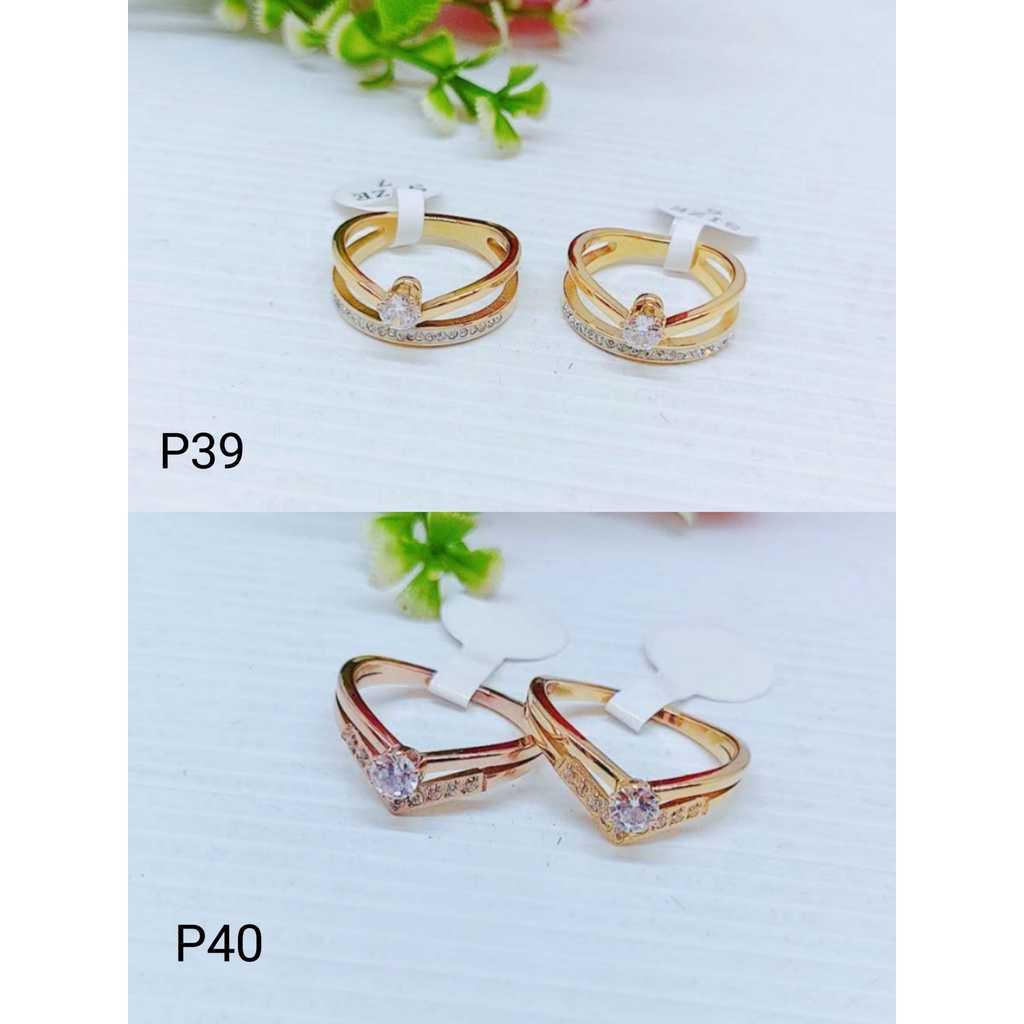 Cincin Titanium Permata Perhiasan Fashion P39/P40