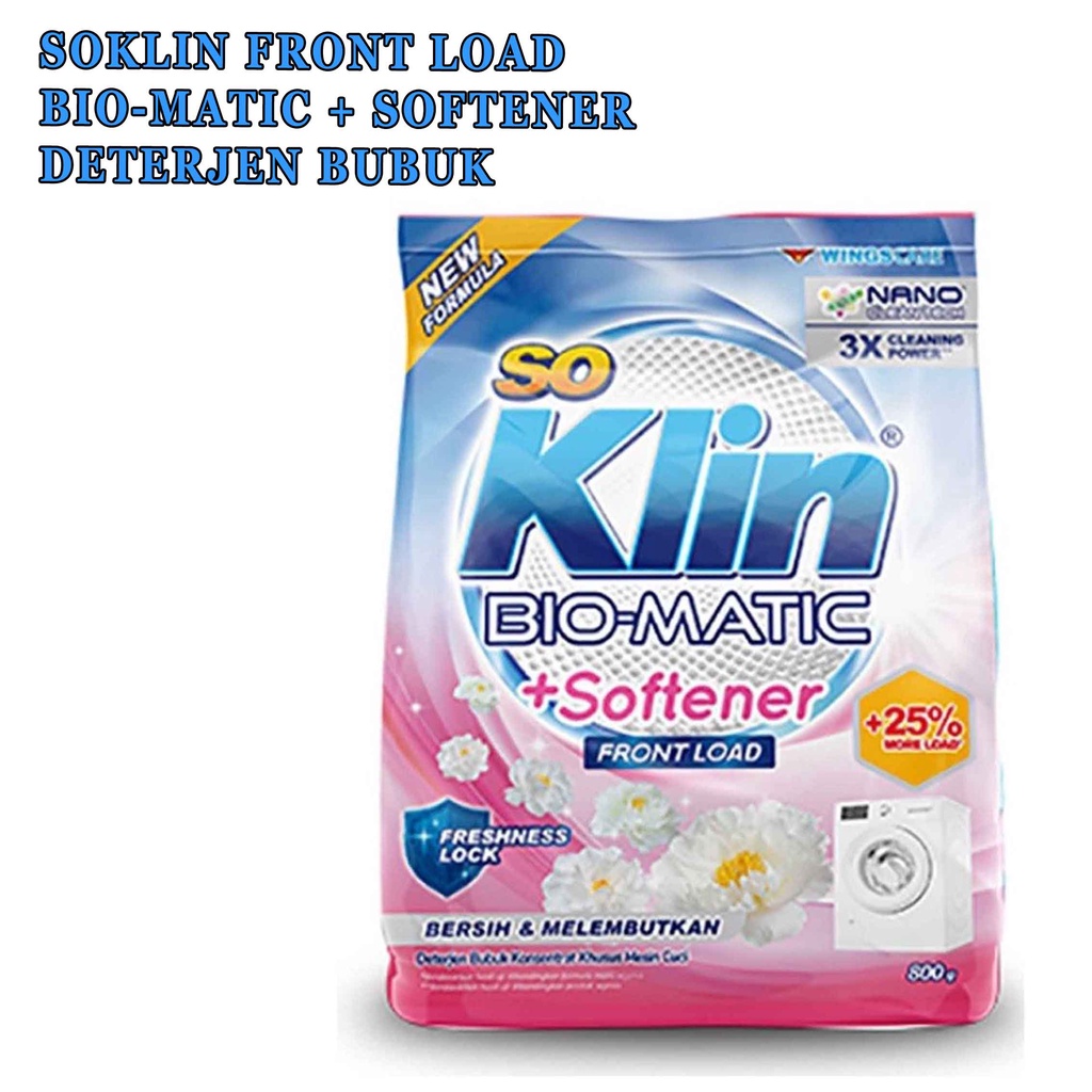 Front loard* So Klin Softergent* Deterjen Bubuk* 800g