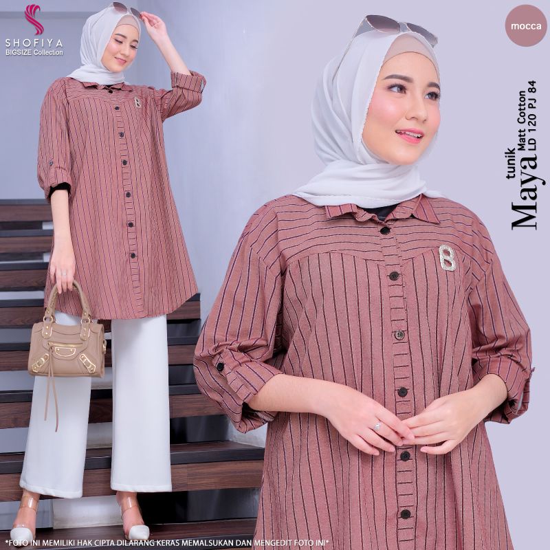 NEW...NEW...MAYA BIG SIZE TUNIK ORIGINAL BY SHOFIYA